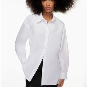 Aritzia Babaton white Essential Oversized Shirt size medium
